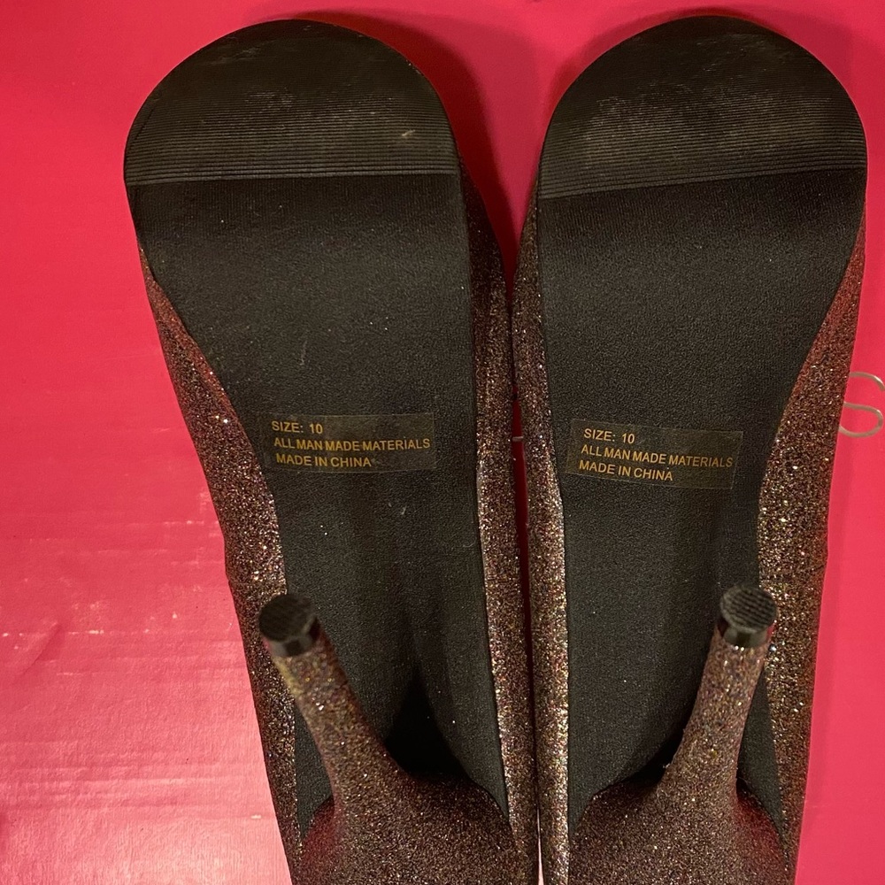 Charlotte Russe glitter milt-color 😍 high heel beauty size 10 preown wore twice